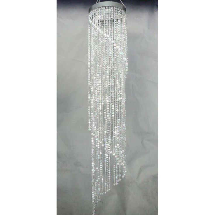 Party Decor 1 Piece Details about   Spiral Crystal Chandelier 
